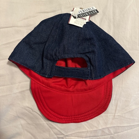 Roots Toddler Reversible Denim Red Baseball Cap Hat Size L/XL - Picture 5 of 8